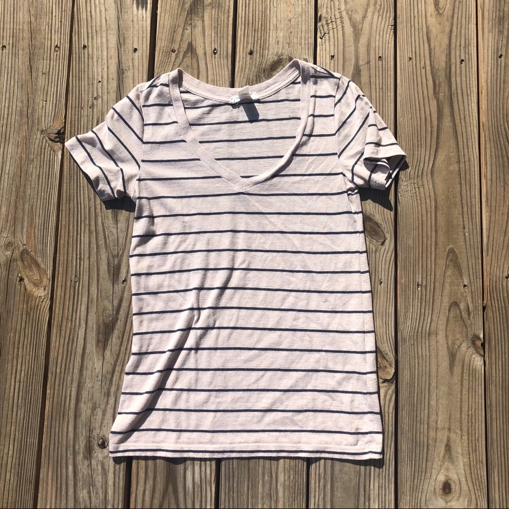 Forever 21 Striped V Neck